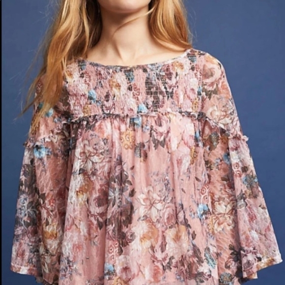 Anthropologie Tops - Anthro. AKEMI +‎ KIN Patrizia Pink Rose Flo…